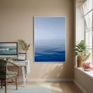 Quadro Decorativo Oceano Infinito-70x50cm Cor:Moldura Preta