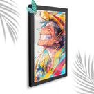 Quadro Decorativo One Piece Pop Art + Vidro 33x25 Sala Estar
