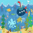 Quadro Decorativo Oopsy Daisy Submarino Submarino 61 x 46 cm