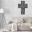 Quadro Decorativo Oração Pai Nosso em Cruz 3mm Vazado - Mdf