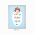 Quadro decorativo Oração Santo Anjo do Senhor com Moldura 33x24cm Quadro decorativo Oração Santo Anjo do Senhor com Moldura 33x24cm