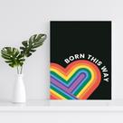 Quadro Decorativo Orgulho Lgbtqia+ Born This Way 30x30cm