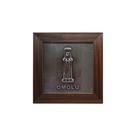 Quadro Decorativo Orixás Omolu (Obaluaê) Moldura Escura