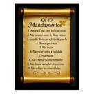 Quadro Decorativo os 10 mandamentos deixado por Jesus Cristo