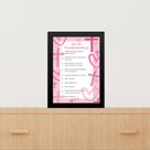 Quadro Decorativo Os 10 Mandamentos - Rosa 24x18cm - com vidro