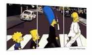 Quadro Decorativo Os Simpson - The Beatles - Tela Em Tecido Quadro Decorativo Os Simpson - The Beatles - Tela Em Tecido