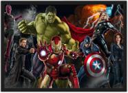 Quadro Decorativo Os Vingadores Super Heróis Geek Decorações Com Moldura