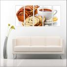 Quadro Decorativo Padarias Cafeterias Pães Café Bolos Tortas 5 Peças GG11