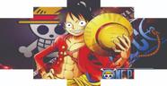 Quadro Decorativo Painel Anime One Piece Luffy Chapeu De Palha"
