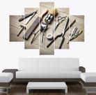 Quadro Decorativo Painel Barbearia Utensílios"