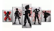 Quadro Decorativo Painel Goku One Punch Luffy Naruto Mosaico"