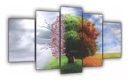 Quadro Decorativo Painel Ipê Azul Turquesa Vida"