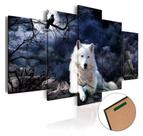 Quadro Decorativo Painel Lobo Branco"