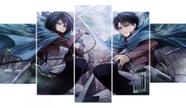 Quadro Decorativo Painel Mikasa E Levi Shingeki No Kyojin"