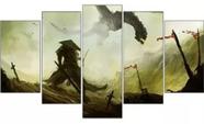 Quadro Decorativo Painel Samurai Dragão" Quadro Decorativo Painel Samurai Dragão"
