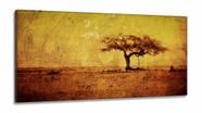 Quadro Decorativo Paisagem Árvore Savana Africana em Tecido Canvas 130x60 Quadro Decorativo Paisagem Árvore Savana Africana em Tecido Canvas 130x60