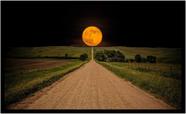 Quadro Decorativo Paisagem Caminho Da Lua Cheia Casa Salas Com Moldura RC004