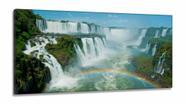 Quadro Decorativo Paisagem Cataratas Do Iguaçu em Tecido Canvas 130x60