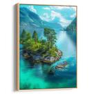 Quadro decorativo Paisagem de Ilhas Serenas e Montanhas Majestosas - Art Canvas