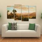 Quadro Decorativo Paisagem Mosaico Em Tecido 4 Peças 1 Quadro Decorativo Paisagem Mosaico Em Tecido 4 Peças 1