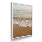 Quadro Decorativo Paisagem Onda e Paz 55x40 Com Moldura