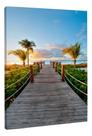 Quadro Decorativo Paisagem Praia Coqueiros Tecido Canvas