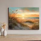 Quadro Decorativo Paisagem Praia Deserta Tecido Canvas