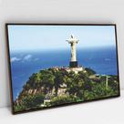 Quadro Decorativo Paisagem Rio de Janeiro Cristo Redentor em tela Canvas