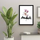 Quadro Decorativo Palavra Saudade 45x34cm