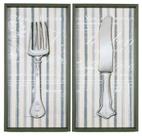 Quadro Decorativo Par - Garfo e Faca Vintage