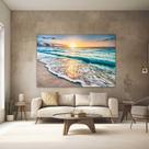 Quadro Decorativo para Quarto Sala Ondas Praia Mar Por do Sol Paisagem Grande Escritório Hall Cozinha Corredor Quadro Decorativo para Quarto Sala Ondas Praia Mar Por do Sol Paisagem Grande Escritório Hall Cozinha Corredor