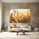 Quadro Decorativo para Quarto Sala Trigo Bege Marrom Paisagem Horizontal Grande Escritório Hall Cozinha Corredor Quadro Decorativo para Quarto Sala Trigo Bege Marrom Paisagem Horizontal Grande Escritório Hall Cozinha Corredor