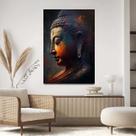 Quadro Decorativo Para Sala Quarto Hall Tela vertical Grande Jesus Perfil Preto e Branco Quadro Decorativo Para Sala Quarto Hall Tela vertical Grande Jesus Perfil Preto e Branco