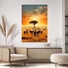 Quadro Decorativo Para Sala Quarto Hall Tela vertical Grande Savana Africa Paisagem