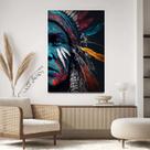 Quadro Decorativo Para Sala Quarto Hall Tela vertical Grande Tigre Mar