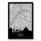 Quadro Decorativo Paris com Moldura e Acetato A3 42x30cm.