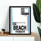 Quadro Decorativo Passagem Para Praia 45x34cm - com vidro Quadro Decorativo Passagem Para Praia 45x34cm - com vidro