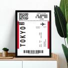 Quadro Decorativo Passagem Para Tokyo 33x24cm - com vidro Quadro Decorativo Passagem Para Tokyo 33x24cm - com vidro