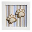 Quadro Decorativo Patinhas Do Urso Quarto Bebê Infantil Menino