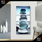 Quadro Decorativo Pedras Do Equilíbrio 120x60 3 peças par hall de entrada