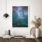 Quadro Decorativo Peixinhos Dourados Lago Cerejeira 70x50cm Quadro Decorativo Peixinhos Dourados Lago Cerejeira 70x50cm