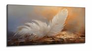 Quadro Decorativo Pena Pintura em Tecido Canvas 130x60 cm Quadro Decorativo Pena Pintura em Tecido Canvas 130x60 cm