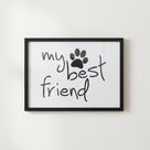 Quadro Decorativo Pet My Best Friends Moldura 40x30 Quadro Decorativo Pet My Best Friends Moldura 40x30