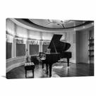 Quadro decorativo Piano Música Preto e Branco Tela em Tecido