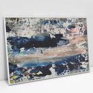 Quadro Decorativo Pincelada Azul em tela Canvas