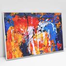 Quadro Decorativo Pincelada Colorida em tela Canvas
