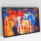 Quadro Decorativo Pincelada Colorida em tela Canvas