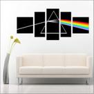 Quadro Decorativo Pink Floyd Bandas Música Mosaico 5 Peças TT2
