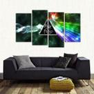Quadro Decorativo Pink Floyd Mosaico Em Tecido 4 Peças 1