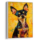 Quadro decorativo Pinscher Brilhante em Cores Vivas - Art Canvas